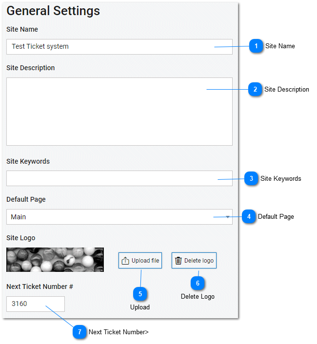 screenshot of help desk and ticket systems general settings screen