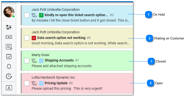 Task Status Settings and Options