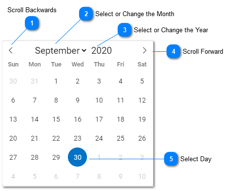 product date selector